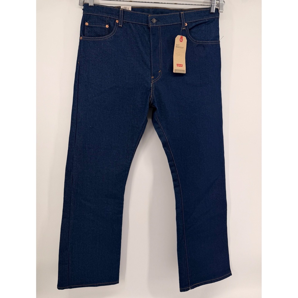 Levis Jeans Mens 40x32 Dark Indigo 517 Bootcut Stretch Denim 005172017 New
